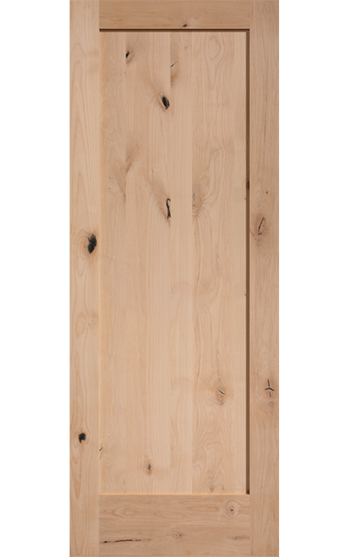 Knotty Alder 1-Panel Shaker Interior