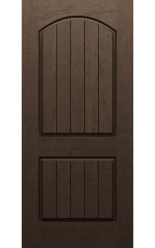 2-Panel Planked Rustic Arch Top Exterior