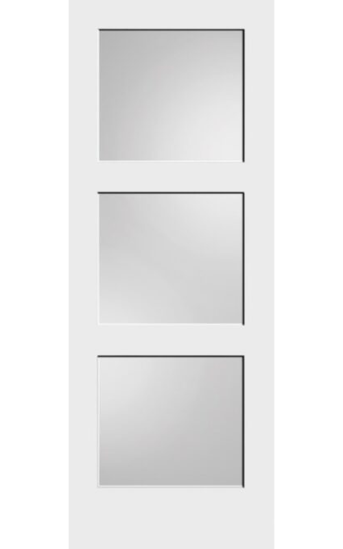 Primed Shaker 3-Lite Privacy Glass Interior