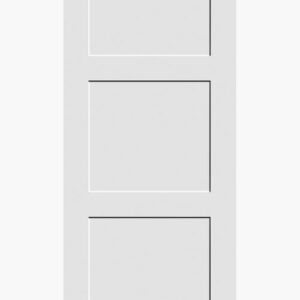 Primed Shaker 3 Equal Panel Interior 1-3/8" Solid Core