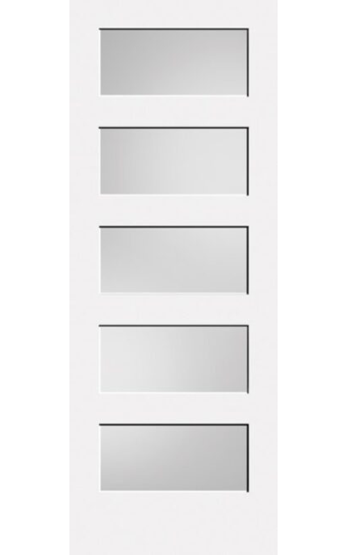 Primed Shaker 5-Lite Privacy Glass Interior