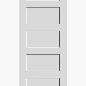 Primed Shaker 5-Panel Interior 1-3/8" Solid Core