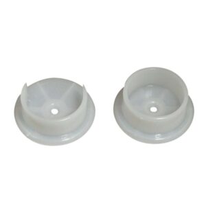 White Nylon Closet Pole Socket Set